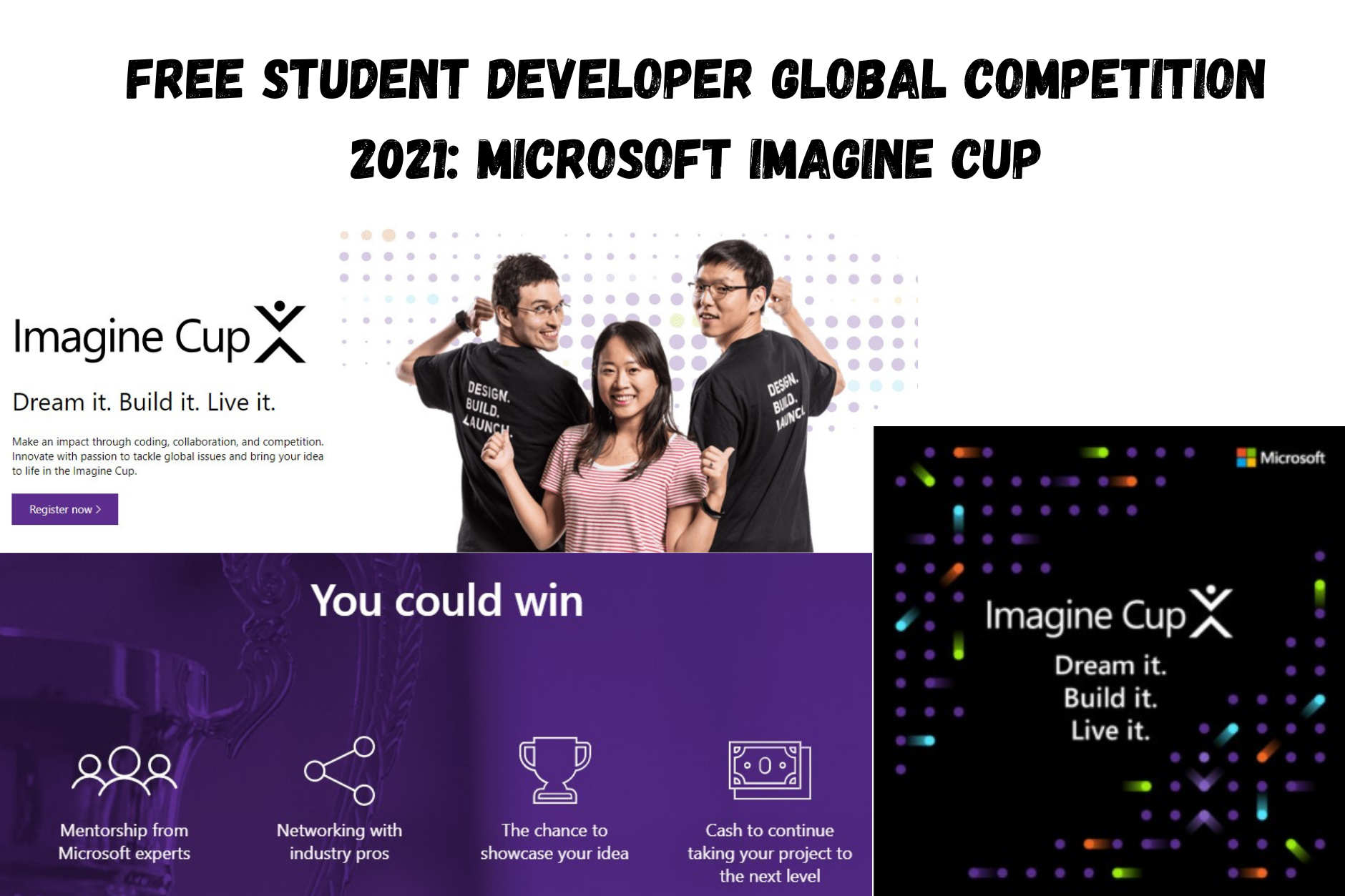 Free Student Developer Global Competition 2021: Microsoft Imagine Cup